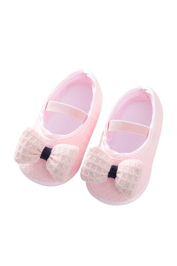 Toddler Shoes Gingham Bowknot Soft Sole Textured Upper Comfortable Flexible Stylish Footwear For Daily Outings,Yellow,0-3 Months