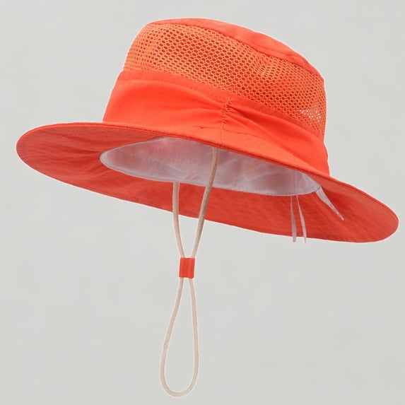 Xijirk Toddler UPF 50+ Sun Bucket Hat, Kids Breathable Wide Brim Beach Cap for Boys Girls Outdoor Play,50