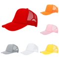 thumbnail image 1 of Xijirk Unisex Front Block Back Net Headwear Curved Brim Structure Open Rear Layout for Road Travels Outdoor Outings Everyday Head Shield,Red,M, 1 of 3