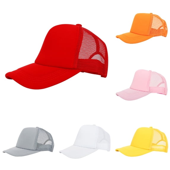 Xijirk Unisex Front Block Back Net Headwear Curved Brim Structure Open Rear Layout for Road Travels Outdoor Outings Everyday Head Shield,Red,M