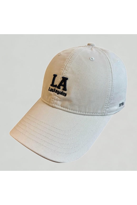 Xijirk Unisex LA Acronym Embroidered Dad Hat, Washed Soft Adjustable Curved Brim Breathable Outdoor Cap
