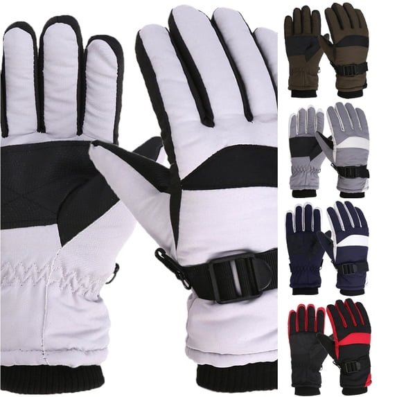 Xijirk Waterproof Touch Screen Ski Gloves Windproof Thermal Anti Winter Outdoor Gloves E,One Size