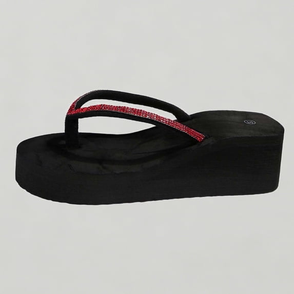 Xijirk Wedge Sandals for Women Platform Flip Flop Sandals Beach Shoes Bohemian Slippers Lightweight Summer Sandals,7.5