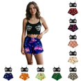 thumbnail image 1 of Xijirk Women 2 Piece Cami Short Pajama Set Skeleton Hand Print Spaghetti Strap Loungewear for Halloween Party and Daily Wear, 1 of 6