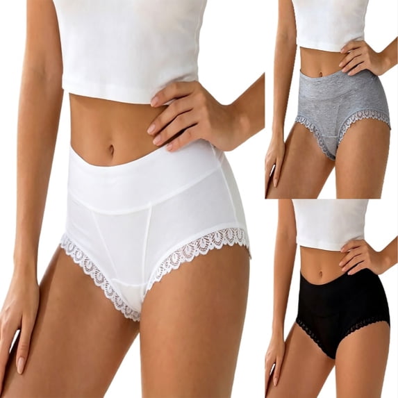 Xijirk Women Boy‑Short Panties Mid‑Waist Soft Stretch Lace Leg Underwear for Daily Wear and Loungewear,White,XL