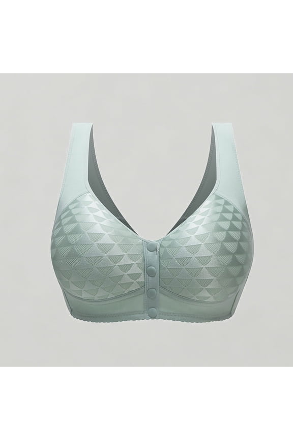 Xijirk Women Elderly Bra Front Closure Wireless Lift Support Body Shaping Underwear,S