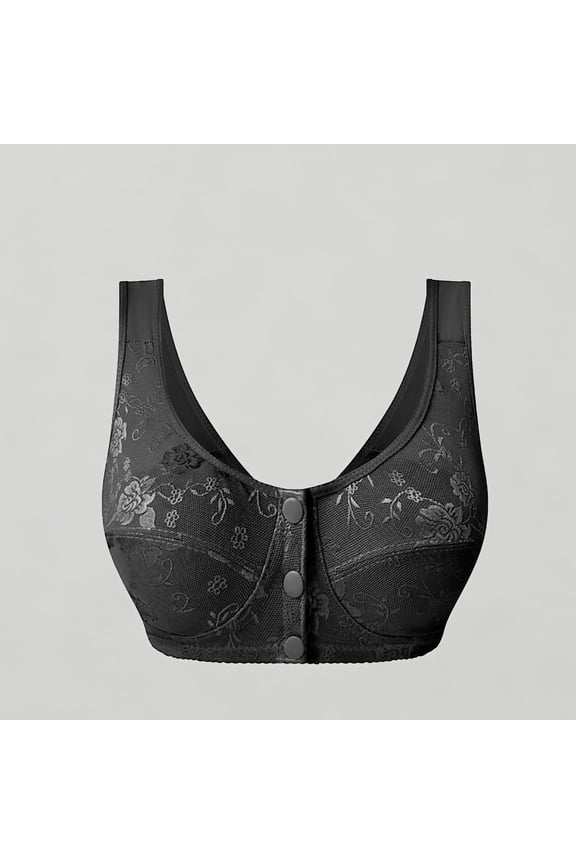 Xijirk Women Elderly Bra Vest Style Front Closure Wireless All Season Casual Underwear,36