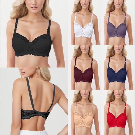 Xijirk Women Lace Longline Bra Underwire Adjustable Strap Bow Bustier Bra for Daily Wear and Date Outfit Layering,Black,40