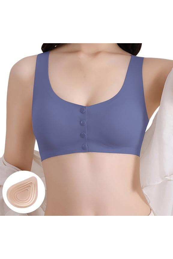 Xijirk Women Recovery Bra Seamless Front Closure Comfort For Prosthesis Use,M
