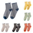thumbnail image 1 of Xijirk Women Ruffle Plaid Crew Socks Soft Retro Gingham Check Mid Calf Socks for Daily Casual Wear Size:One Size, 1 of 5