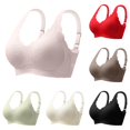 thumbnail image 1 of Xijirk Women Seamless Lace Bra Scalloped V Neck Wide Adjustable Straps Wirefree for Daily Home Wear,Grey,5XL, 1 of 4