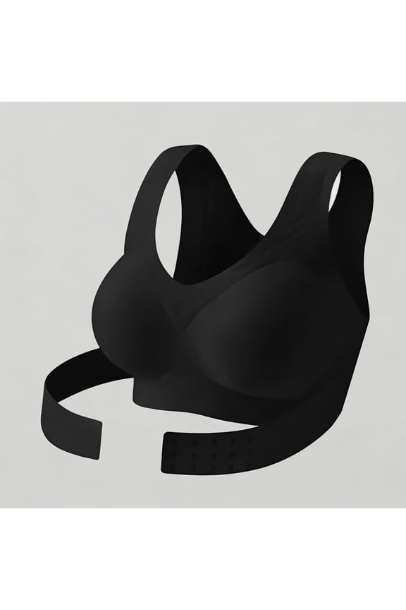 Xijirk Women Shaping Bra Front Closure Seamless Back Posture Correction Support Bra,M