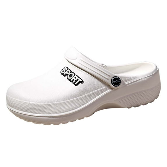 Xijirk Women Shoes Operating Room Slippers Guardianship Room EVA Baotou Laboratory Non Footwear for Medical and Clinic Use,White,11.5