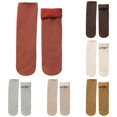 thumbnail image 1 of Xijirk Women Solid Plush Lined Crew Socks Warm Stretchy Mid Calf Socks for Cold Weather Size:One Size, 1 of 4