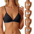 thumbnail image 1 of Xijirk Women Wirefree Bralette with Triangle Cup Slim Shoulder Strap Seamless Construction for Daily Wearing and Simple Outfit Matching,Black,XL, 1 of 4