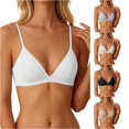 thumbnail image 1 of Xijirk Women Wirefree Bralette with Triangle Cup Slim Shoulder Strap Seamless Construction for Daily Wearing and Simple Outfit Matching,White,M, 1 of 4