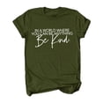 thumbnail image 1 of Xijirk Women's Casual T Shirts Letter Print Round Neck Short Sleeve Comfortable Lightweight Women's Casual T Shirts for Work Casual,Army Green,2XL, 1 of 2