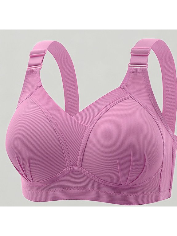 Xijirk Women's Full Figure Wireless Support Bra Seamless Comfort Bra with Side Coverage and Lift for Everyday Wear,46