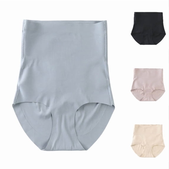 Xijirk Women's High Waist Brief Panties Seamless Smooth Underwear with Soft Edge Band for Daily Casual Wear,Blue,XL