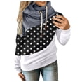 thumbnail image 1 of Xijirk Women's Hooded Sweatshirts Long Sleeve Casual Solid Color Warm Lined Women's Hooded Sweatshirts for Autumn Winter,Black,3XL, 1 of 6