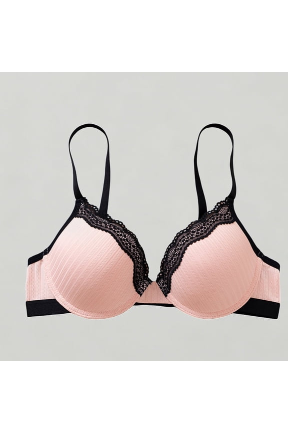 Xijirk Women's Lace Trim Underwire Push-Up Bra Enhanced Support & All-Day Comfort,85C