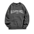 thumbnail image 1 of Xijirk Women's Pullover Sweatshirts Letter Graphic O Neck Long Sleeve Casual Comfortable Cozy Women's Pullover Sweatshirts for Street Style,Dark Gray,XL, 1 of 8