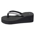 thumbnail image 1 of Xijirk Women's Rhinestone Platform Thong Sandals Sparkly Summer Footwear for Beach & Events,6.5, 1 of 8