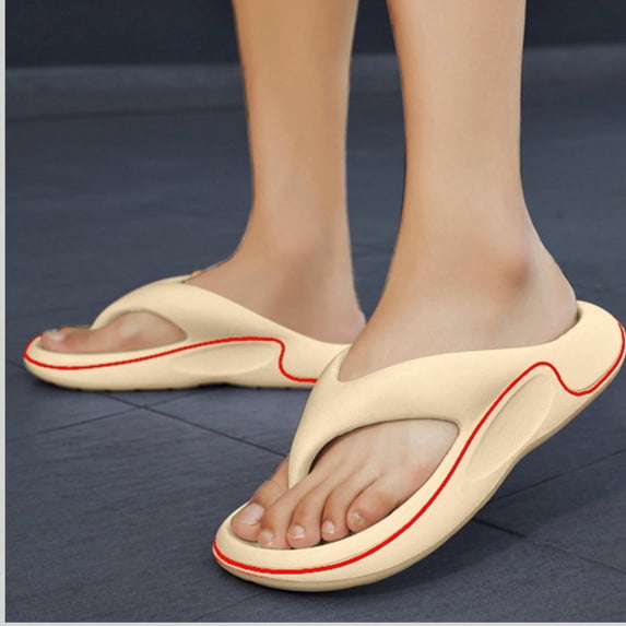 Xijirk Women's Summer Beach Flip Flops Toe Post Lightweight Soft Sole Sandals Casual Comfortable Slippers,44/45