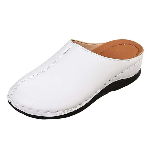 Xijirk Women's Summer Platform Sandals Casual Beach On Hollow Out Breathable Wedge Heel Shoes For Walking Outdoor Vacation Party,White,7