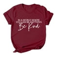thumbnail image 1 of Xijirk Women's T Shirts Letter Print Round Neck Short Sleeve Casual Fashionable Soft Cotton Women's T Shirts for Daily Wear,,3XL, 1 of 3