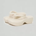 thumbnail image 1 of Xijirk Women's Thick Sole Flip Flops Arch Support Casual Comfortable Sandals Summer Beach Thong Slippers,8.5, 1 of 8