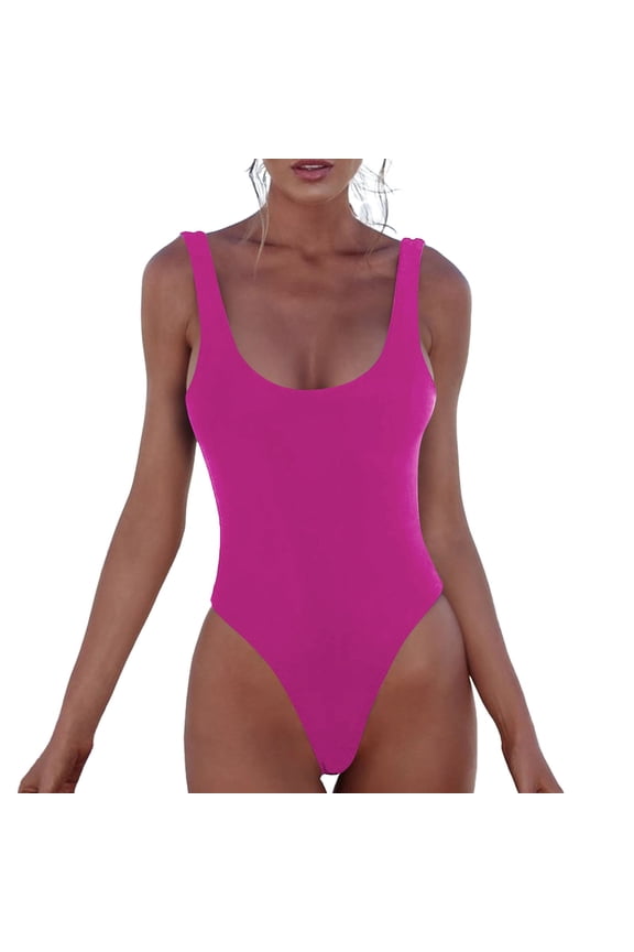 Womens Adjustable Swimsuit Customizable Bikini Design with Sleeveless and Backless Style Bathing Suit for Beach Pool and Vacation Activities,Purple,3XL