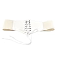 thumbnail image 1 of Xijirk Womens Fashion Corset Belt Wide Elastic Waistband Belt Punk Style Belt for Dresses and Halloween Accessories,White,One Size, 1 of 4