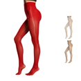 thumbnail image 1 of Xijirk Womens High Waist Full Length Pantyhose Soft Stretchy Hosiery for Home All Season Daily Wear,Red,One Size, 1 of 5