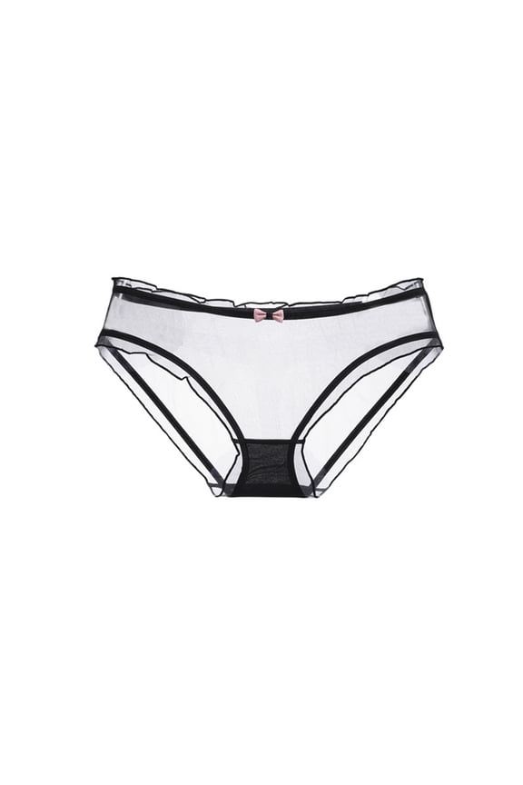 Womens Underwear,Briefs Candy Colored Girl Design Lightweight Breathable Sweet Low Waisted Triangle Shorts Daily Wear,Panties for Women,Black,One Size