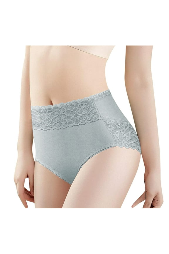 Womens Underwear,Panties Briefs Lace Trim Design Plus Size Available Breathable Fabric Comfortable Daily Wear Style,Panties for Women,Light Blue,XL