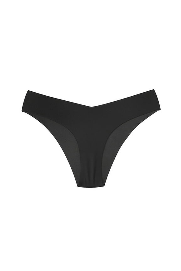 Womens Underwear,Seamless Panties Ice Silk Low Rise Plus Size Triangle Breathable Yoga Sports Design Daily Wear,Panties for Women,Black,S