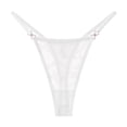 thumbnail image 1 of Xijirk Womens Underwear,Thong Underwear Lace Low Rise Design With Bow Detail Sheer Mesh Apparel Comfortable Breathable Soft Daily Wear,Panties for Women,White,XL, 1 of 3