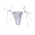 thumbnail image 1 of Xijirk Panties for Women,Lace Thong Panties Low Rise Tie Side Hollow Out G String Breathable for Sensual Comfort,Womens Underwear,S,White, 1 of 4