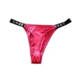 thumbnail image 1 of Xijirk Panties for Women,Low Rise Thong Underwear Soft Breathable Satin Seamless Panties Letter Waistband for Everyday Casual Wear,Womens Underwear,Hot Pink,S, 1 of 4