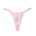 thumbnail image 1 of Xijirk Panties for Women,Low Rise Thong Panties Glossy Sheer Lace Trim Comfortable Stretchy Soft Underwear for Daily Wear,Womens Underwear,Pink,S, 1 of 4