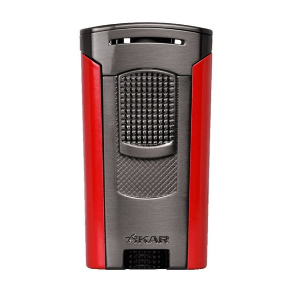 Xikar Astral Cigar Lighter, Gunmetal & Red