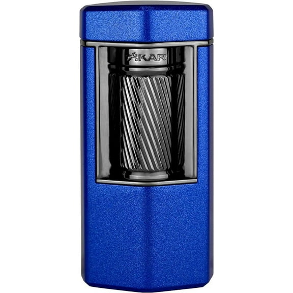 Xikar Meridian Triple Soft Flame Cigar Lighter, Blue & Gunmetal