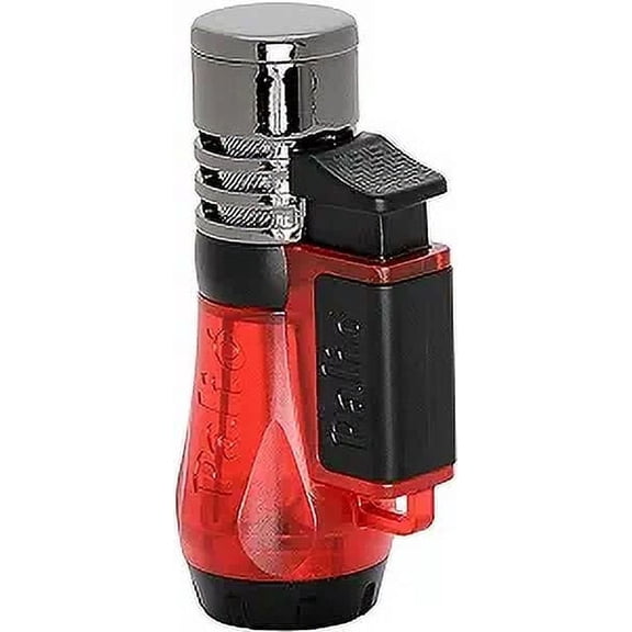Pali Vesuvio Triple Jet Flame Torch Lighter, Red