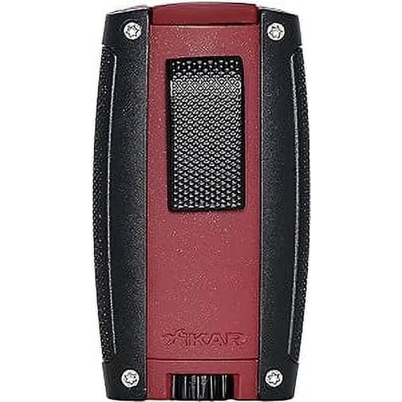 Xikar Turismo Double Jet Flame Cigar Lighter, Matte Red