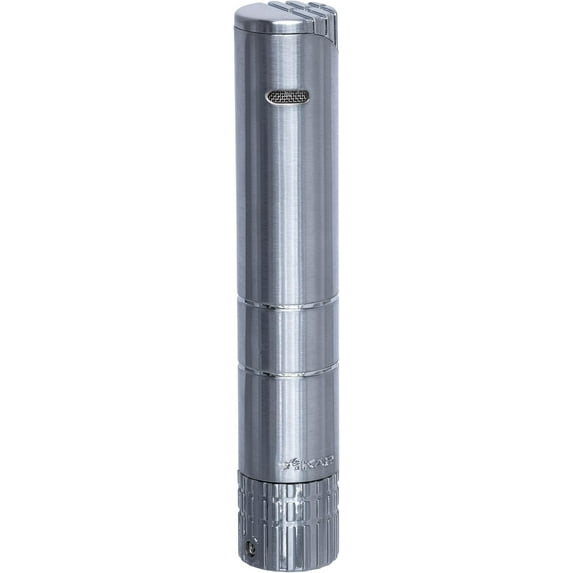 Xikar Turrim Cigar Lighter, Single Jet Flame, Piezo Ignition, Silver