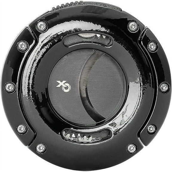 Xikar XO Double Guillotine Cutter, Dual Stainless Steel Blades, Black