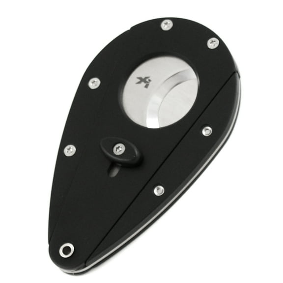 Xikar Xi1 Stainless Steel Double Blade Cigar Cutter in Black, Ring Gauge