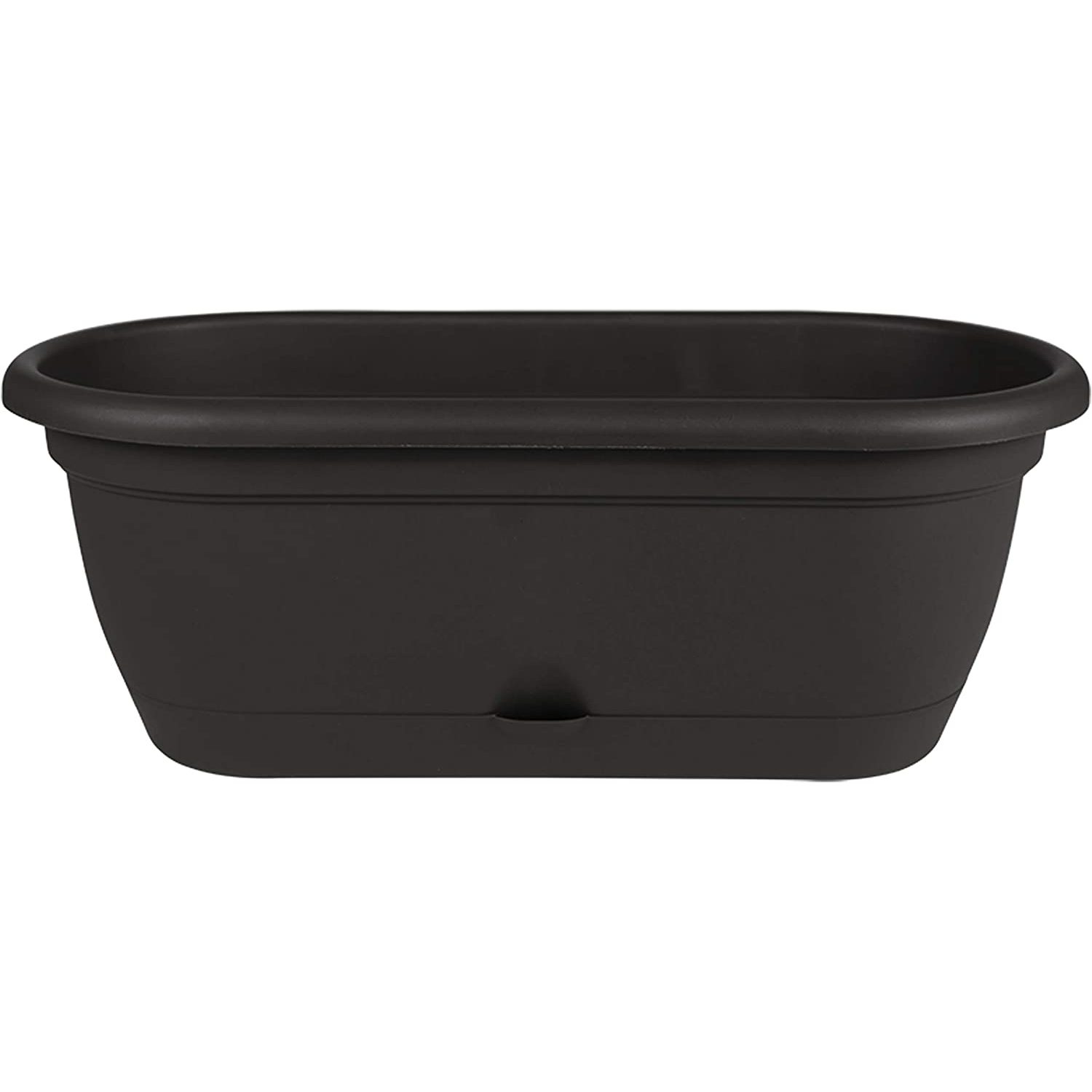Xike LWB1800 Lucca Self Watering Window Box Planter, 18Inch, Black