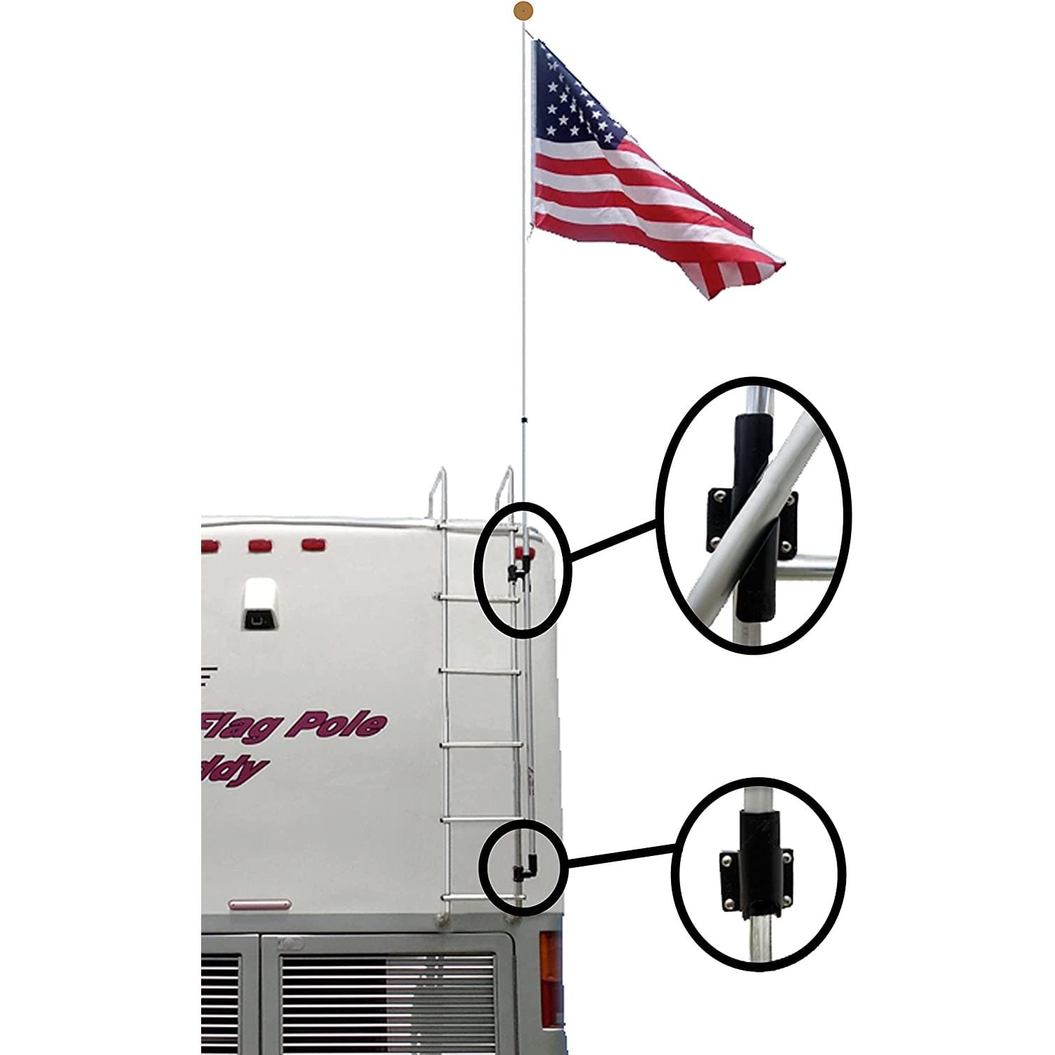 Xike RV Flag Pole Kit 12 Feet